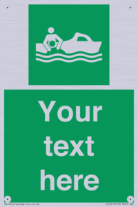 Custom sign safe condition Rescue boat